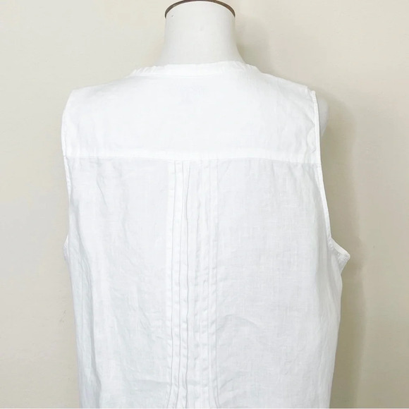 Quince 100% Organic Cotton Gauze Sleeveless Swing Dress Ivory Size Large - Picture 12 of 15